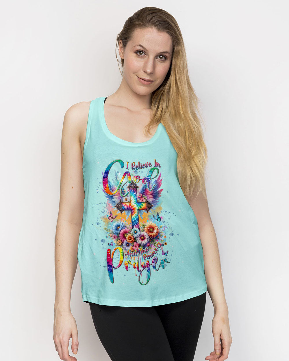 I Believe In God Cross Wings Women's All Over Print Shirt - Tlnt0401242, easychoo.com