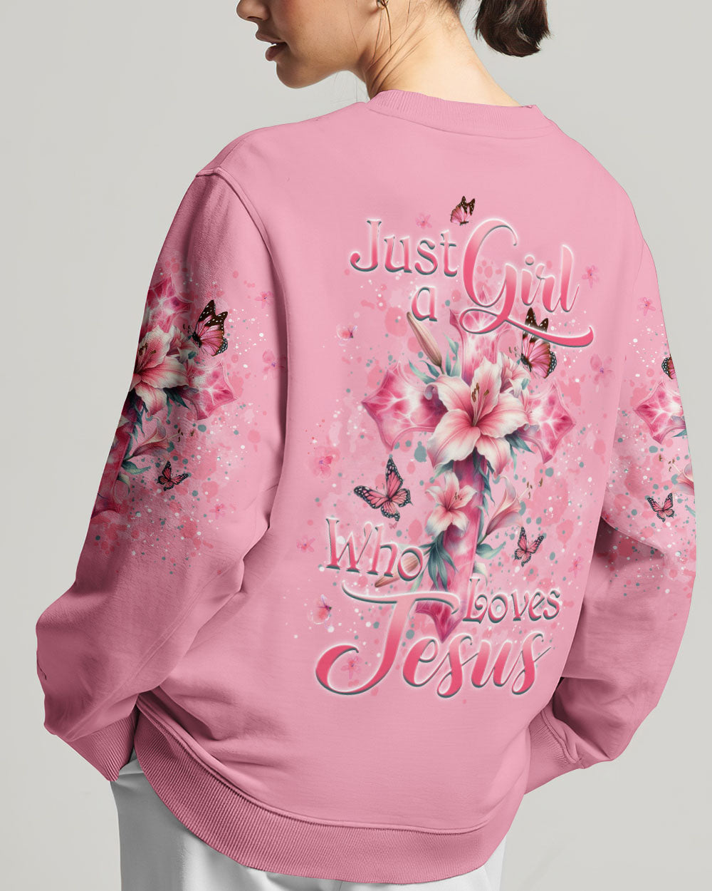 Just A Girl Who Loves Jesus Women's All Over Print Shirt - Yhkd0102241, easychoo.com