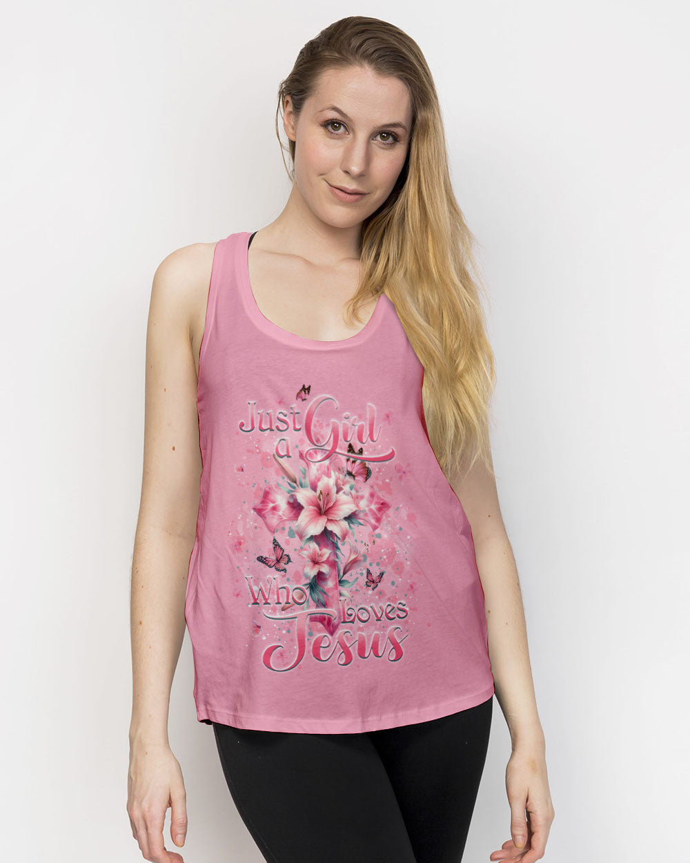 Just A Girl Who Loves Jesus Women's All Over Print Shirt - Yhkd0102241, easychoo.com