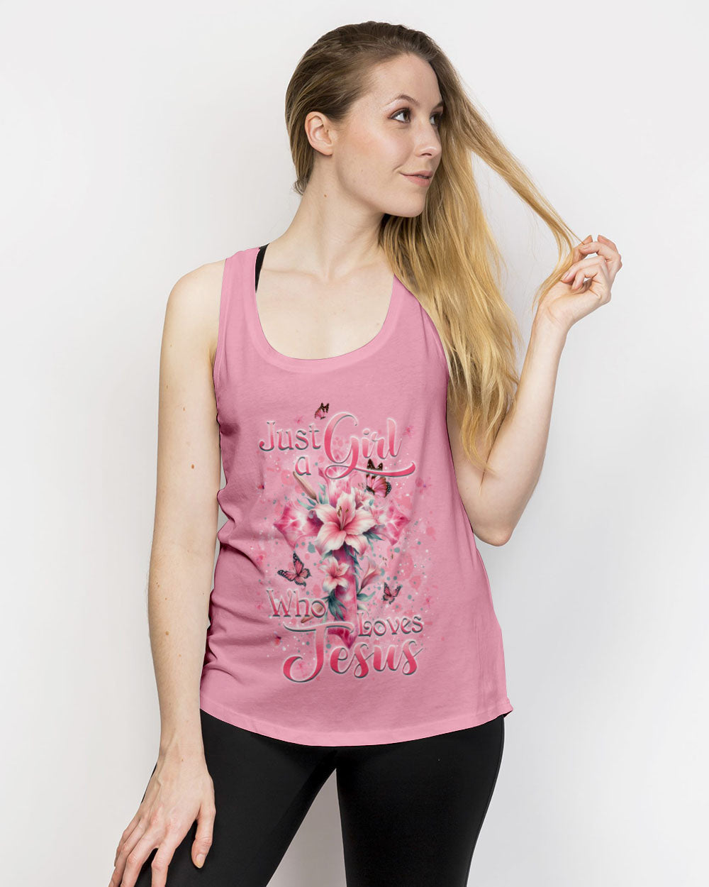 Just A Girl Who Loves Jesus Women's All Over Print Shirt - Yhkd0102241, easychoo.com