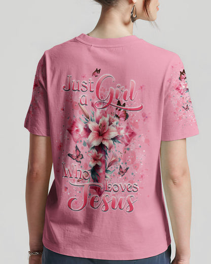 Just A Girl Who Loves Jesus Women's All Over Print Shirt - Yhkd0102241, easychoo.com