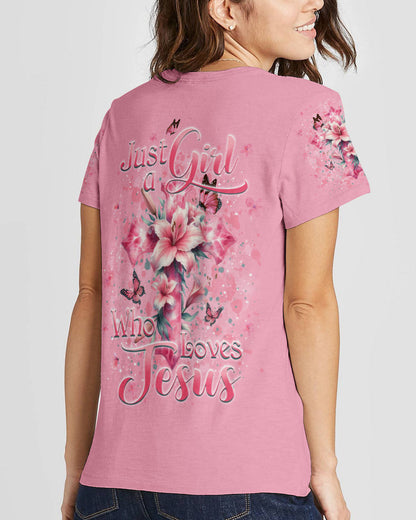 Just A Girl Who Loves Jesus Women's All Over Print Shirt - Yhkd0102241, easychoo.com