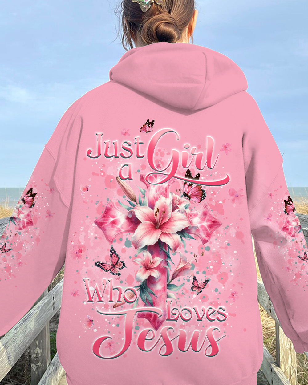 Just A Girl Who Loves Jesus Women's All Over Print Shirt - Yhkd0102241, easychoo.com