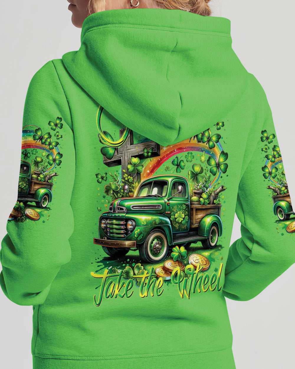 Jesus Take The Wheel Patrick's Day Women's All Over Print Shirt - Tytm0601241, easychoo.com