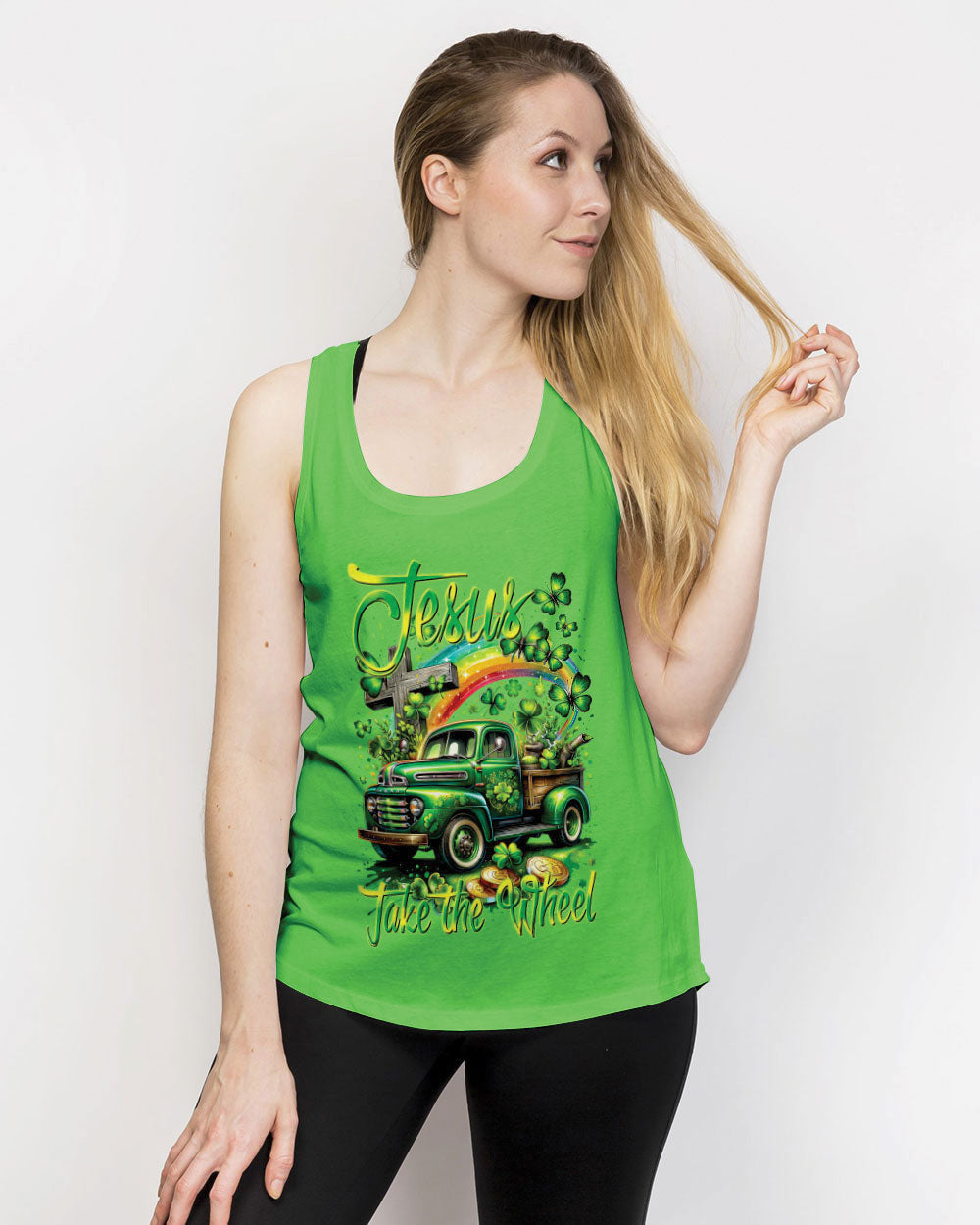 Jesus Take The Wheel Patrick's Day Women's All Over Print Shirt - Tytm0601241, easychoo.com