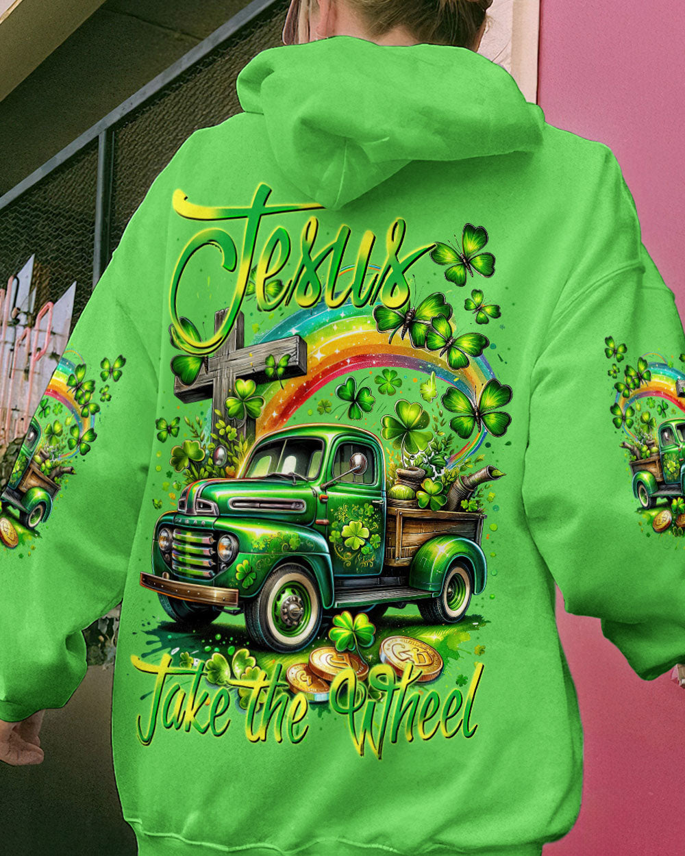 Jesus Take The Wheel Patrick's Day Women's All Over Print Shirt - Tytm0601241, easychoo.com