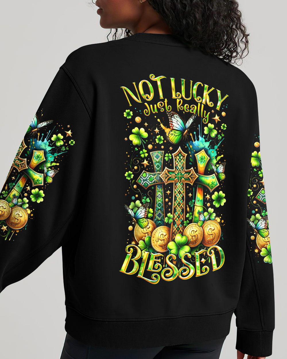 Not Lucky Just Really Blessed Patrick's Day Women's All Over Print Shirt - Tltr0301244, easychoo.com