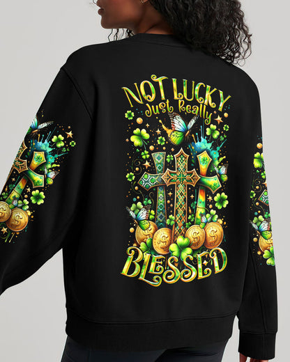 Not Lucky Just Really Blessed Patrick's Day Women's All Over Print Shirt - Tltr0301244, easychoo.com