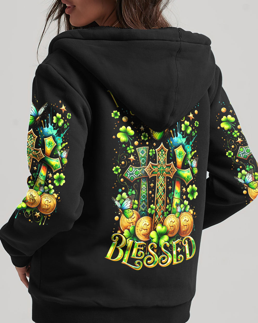 Not Lucky Just Really Blessed Patrick's Day Women's All Over Print Shirt - Tltr0301244, easychoo.com