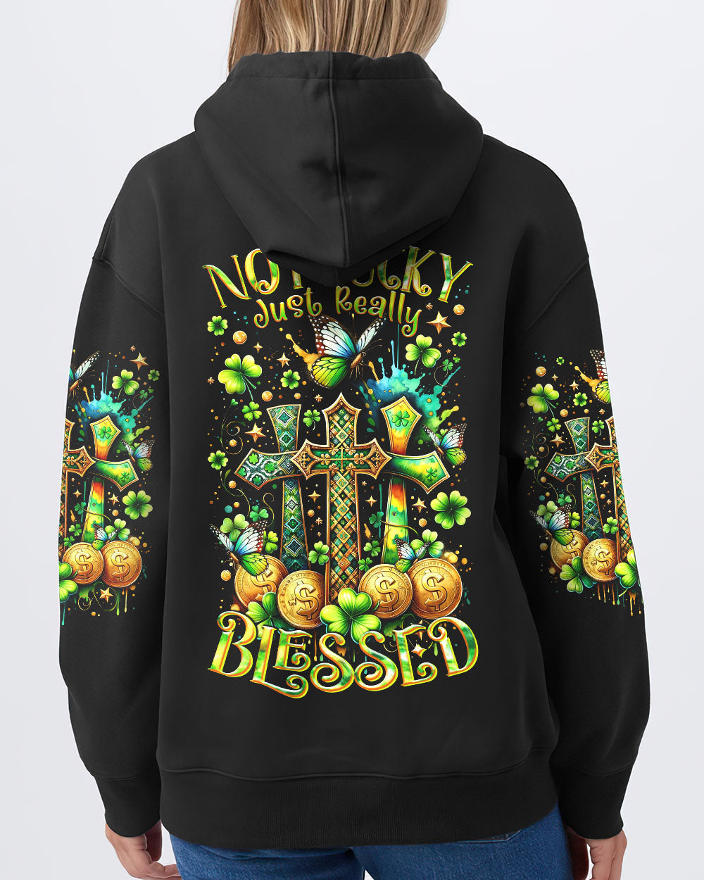 Not Lucky Just Really Blessed Patrick's Day Women's All Over Print Shirt - Tltr0301244, easychoo.com