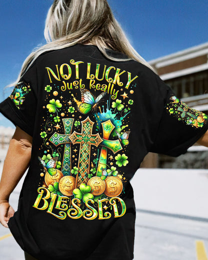Not Lucky Just Really Blessed Patrick's Day Women's All Over Print Shirt - Tltr0301244, easychoo.com