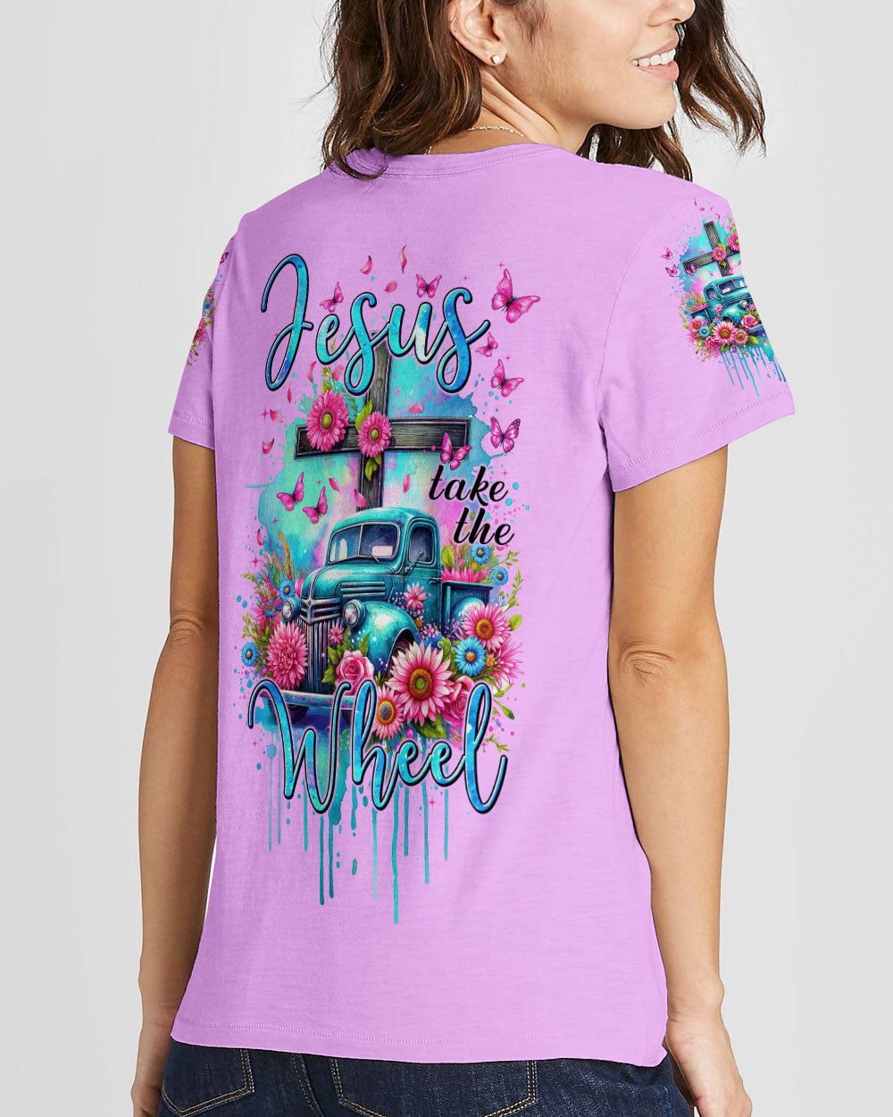 Jesus Take The Wheel Women's All Over Print Shirt - Tytm2111233, easychoo.com