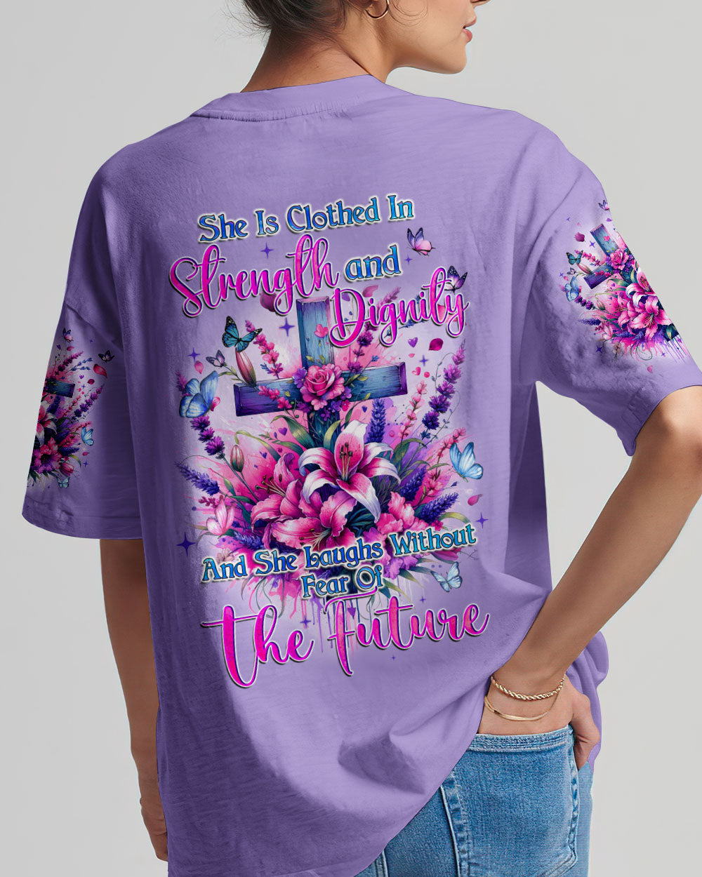 Strength And Dignity Women's All Over Print Shirt - Tyqy2012231, easychoo.com