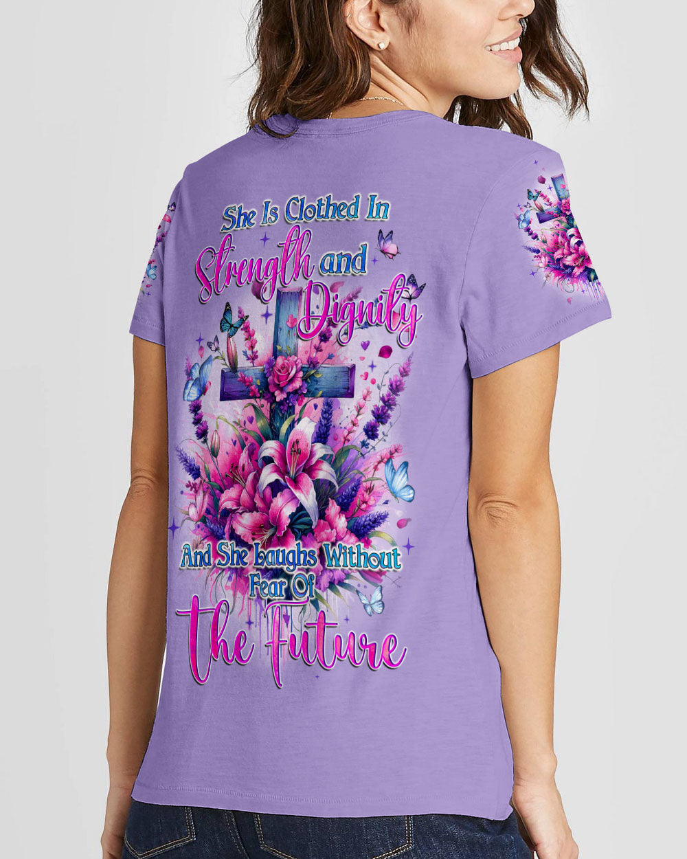 Strength And Dignity Women's All Over Print Shirt - Tyqy2012231, easychoo.com