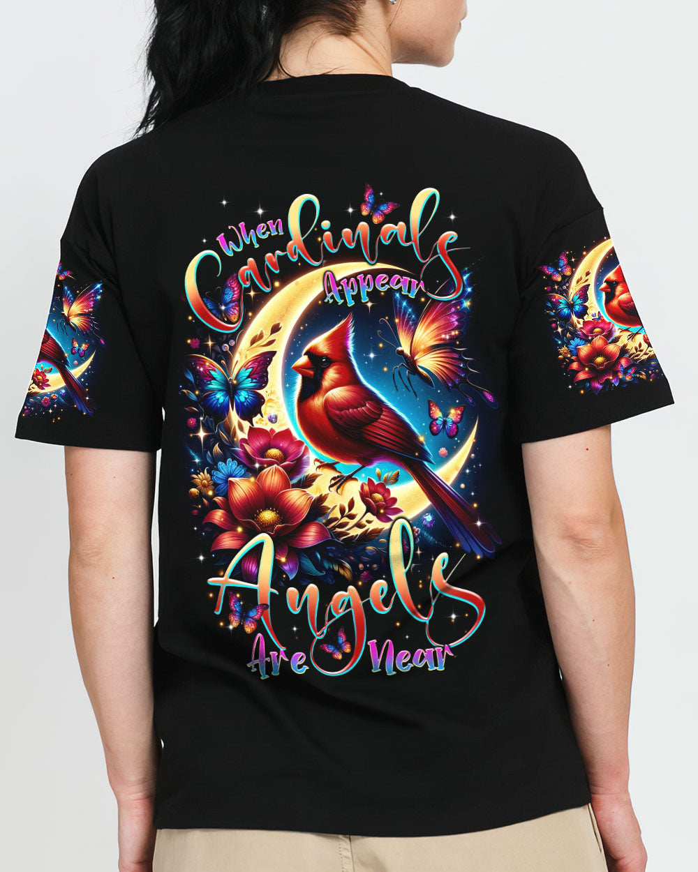When Cardinals Appear Angels Are Near Women's All Over Print Shirt - Tltr1812232, easychoo.com