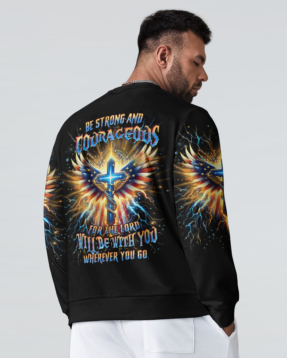 Be Strong And Courageous Men's All Over Print Shirt - Yhhn0401242, easychoo.com