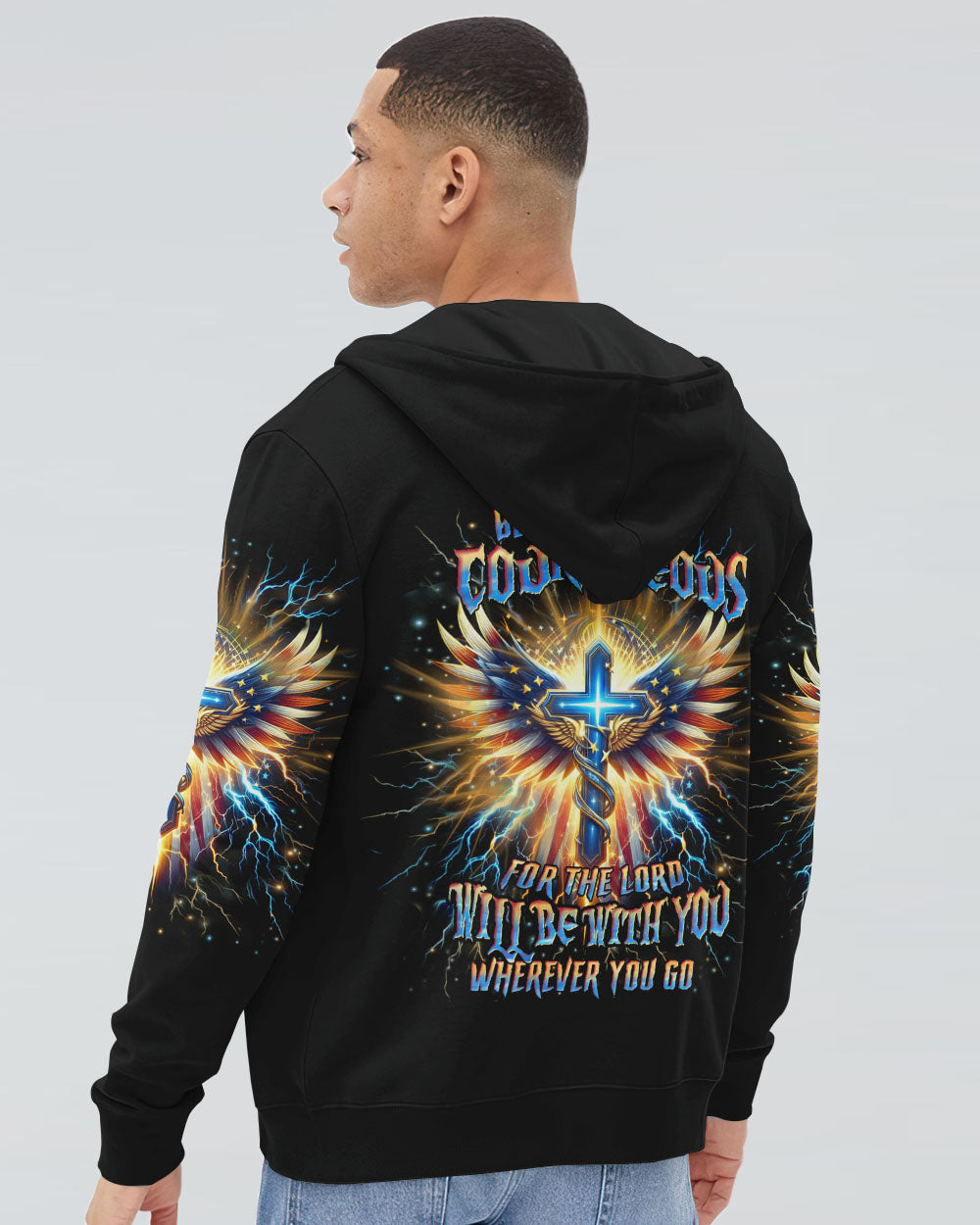 Be Strong And Courageous Men's All Over Print Shirt - Yhhn0401242, easychoo.com