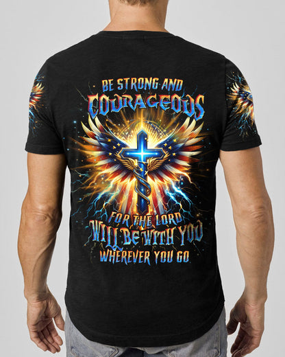 Be Strong And Courageous Men's All Over Print Shirt - Yhhn0401242, easychoo.com