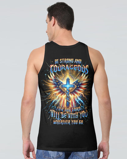 Be Strong And Courageous Men's All Over Print Shirt - Yhhn0401242, easychoo.com