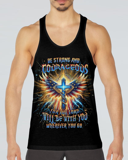 Be Strong And Courageous Men's All Over Print Shirt - Yhhn0401242, easychoo.com