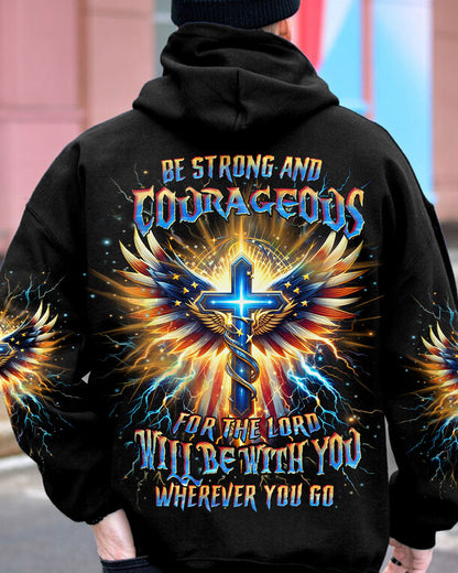 Be Strong And Courageous Men's All Over Print Shirt - Yhhn0401242, easychoo.com