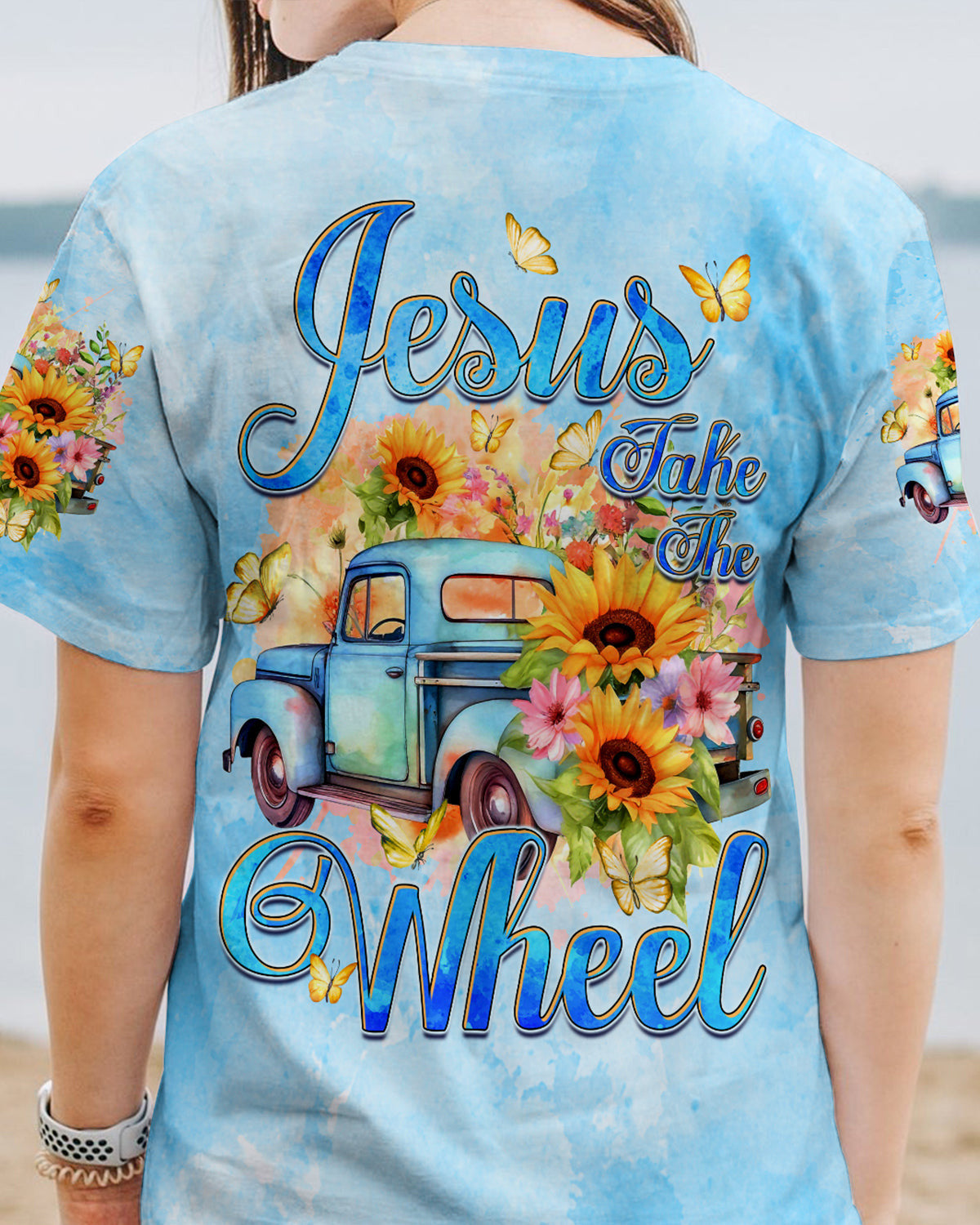 Jesus Take The Wheel Women's All Over Print Shirt - Tyqy1312232, easychoo.com