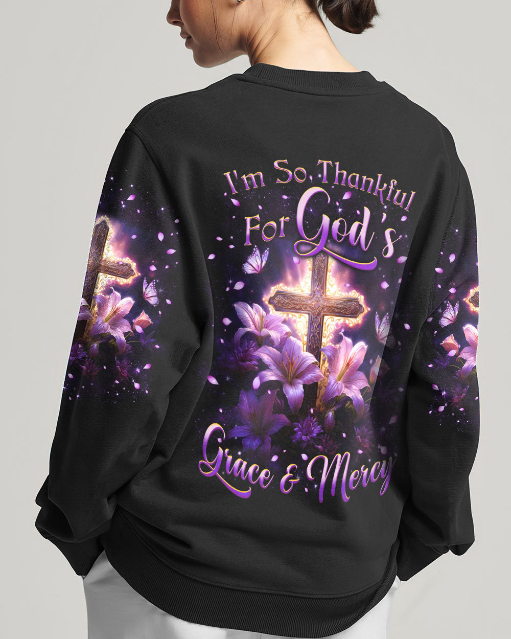 I'm So Thankful For God's Grace And Mercy Women's All Over Print Shirt - Yhkd2501241, easychoo.com
