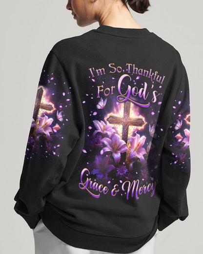 I'm So Thankful For God's Grace And Mercy Women's All Over Print Shirt - Yhkd2501241, easychoo.com