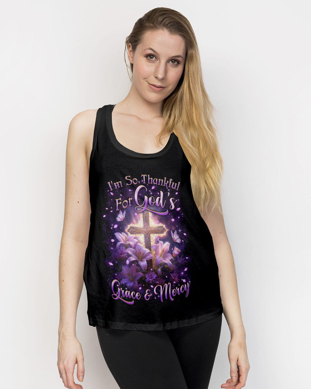 I'm So Thankful For God's Grace And Mercy Women's All Over Print Shirt - Yhkd2501241, easychoo.com