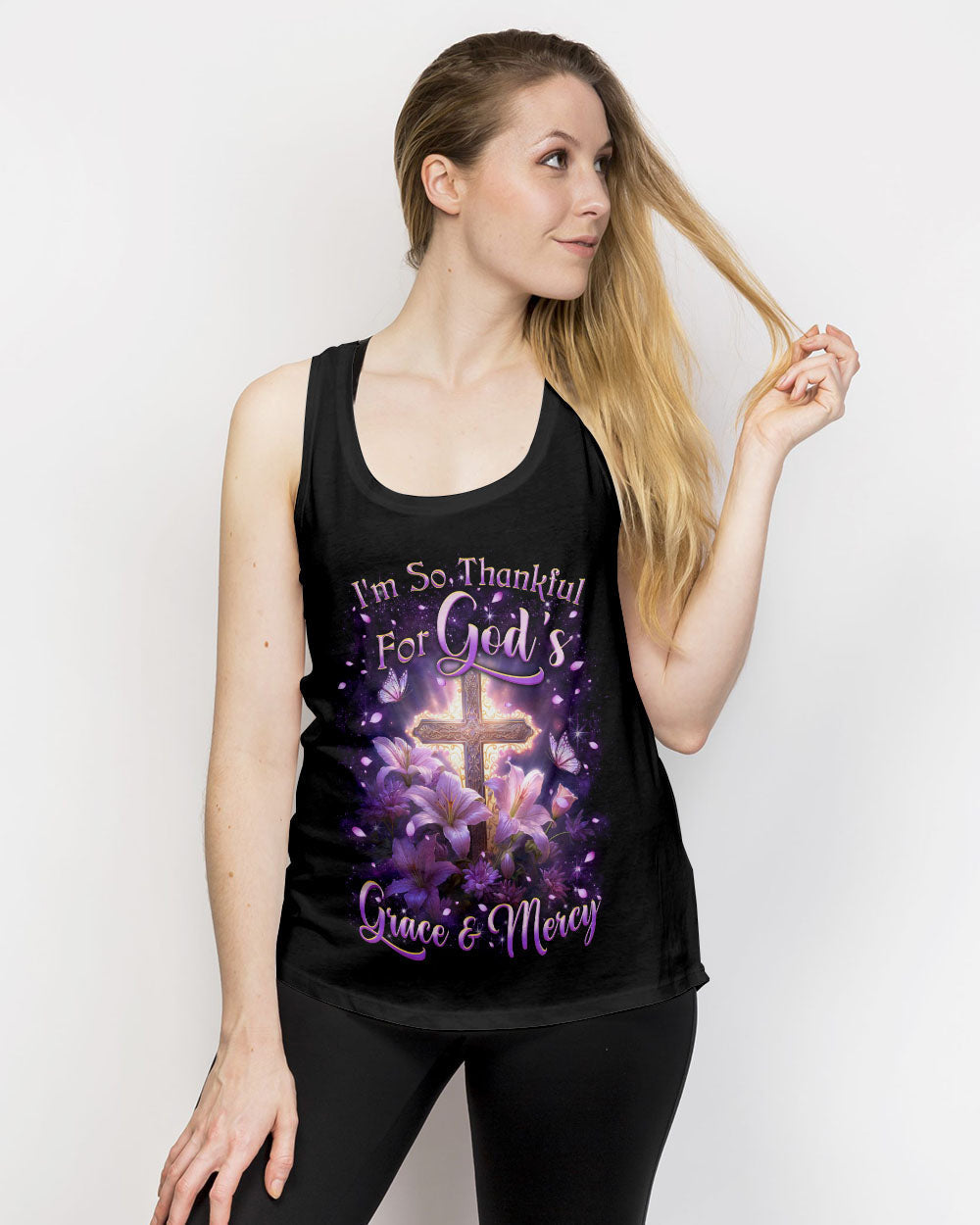 I'm So Thankful For God's Grace And Mercy Women's All Over Print Shirt - Yhkd2501241, easychoo.com