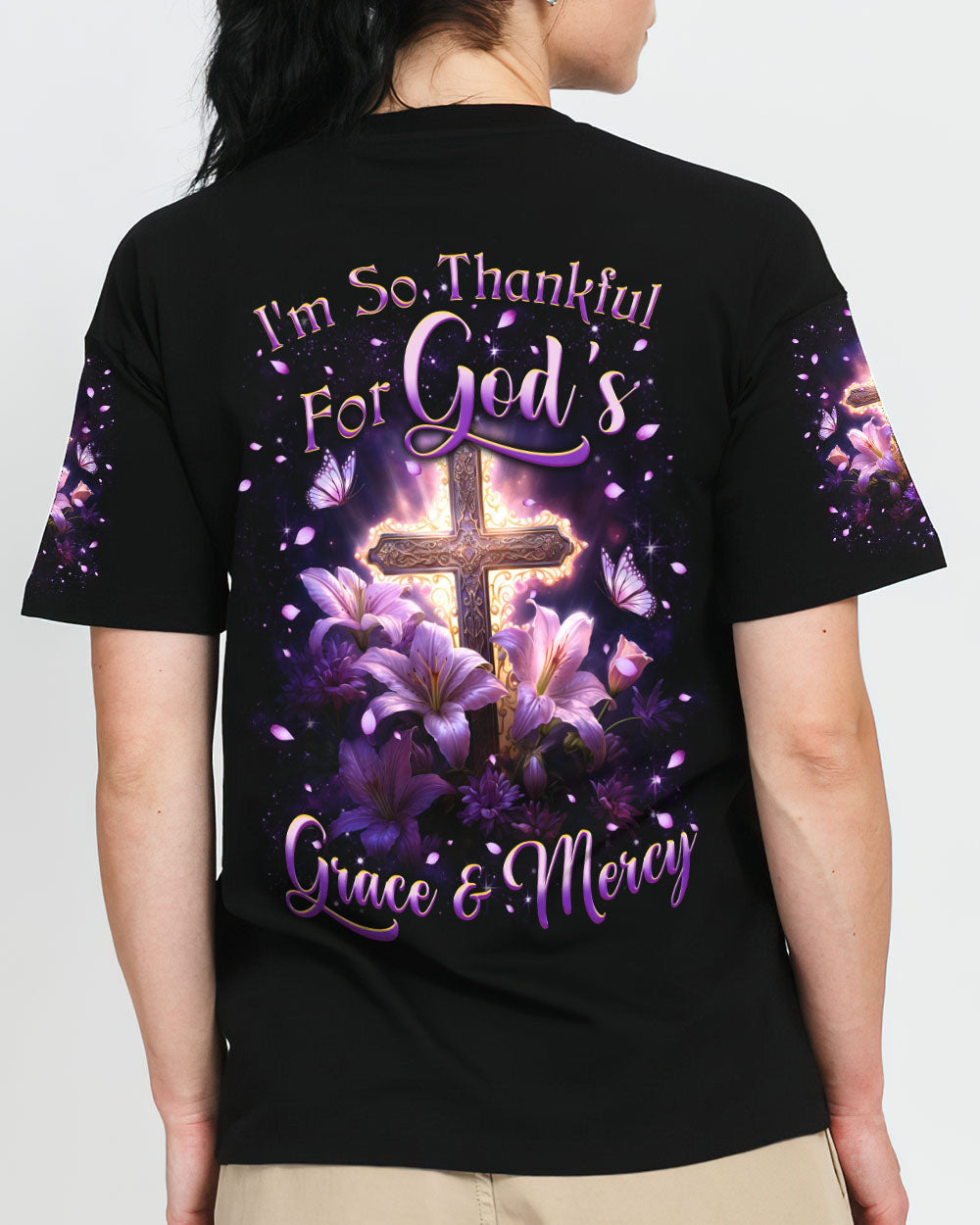 I'm So Thankful For God's Grace And Mercy Women's All Over Print Shirt - Yhkd2501241, easychoo.com