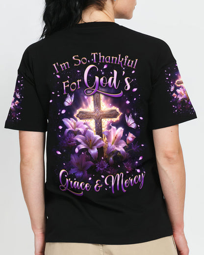 I'm So Thankful For God's Grace And Mercy Women's All Over Print Shirt - Yhkd2501241, easychoo.com