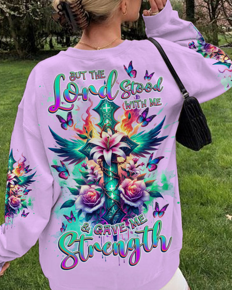 Lord Stood With Me Cross Wings Women's All Over Print Shirt - Tlnz2201248, easychoo.com