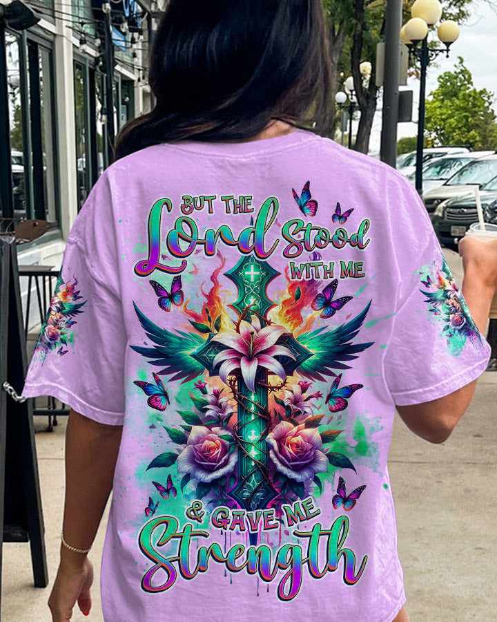 Lord Stood With Me Cross Wings Women's All Over Print Shirt - Tlnz2201248, easychoo.com