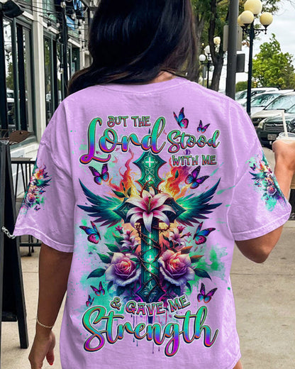 Lord Stood With Me Cross Wings Women's All Over Print Shirt - Tlnz2201248, easychoo.com