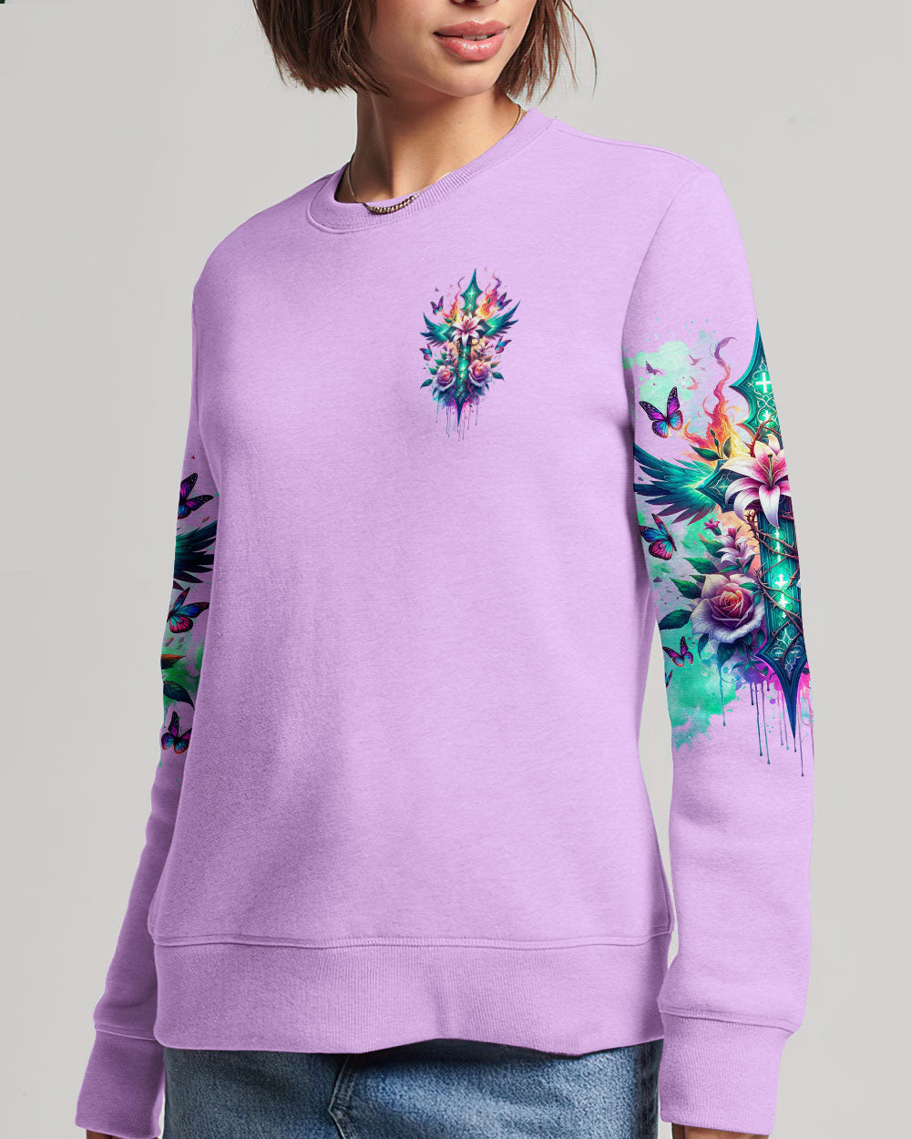 Lord Stood With Me Cross Wings Women's All Over Print Shirt - Tlnz2201248, easychoo.com