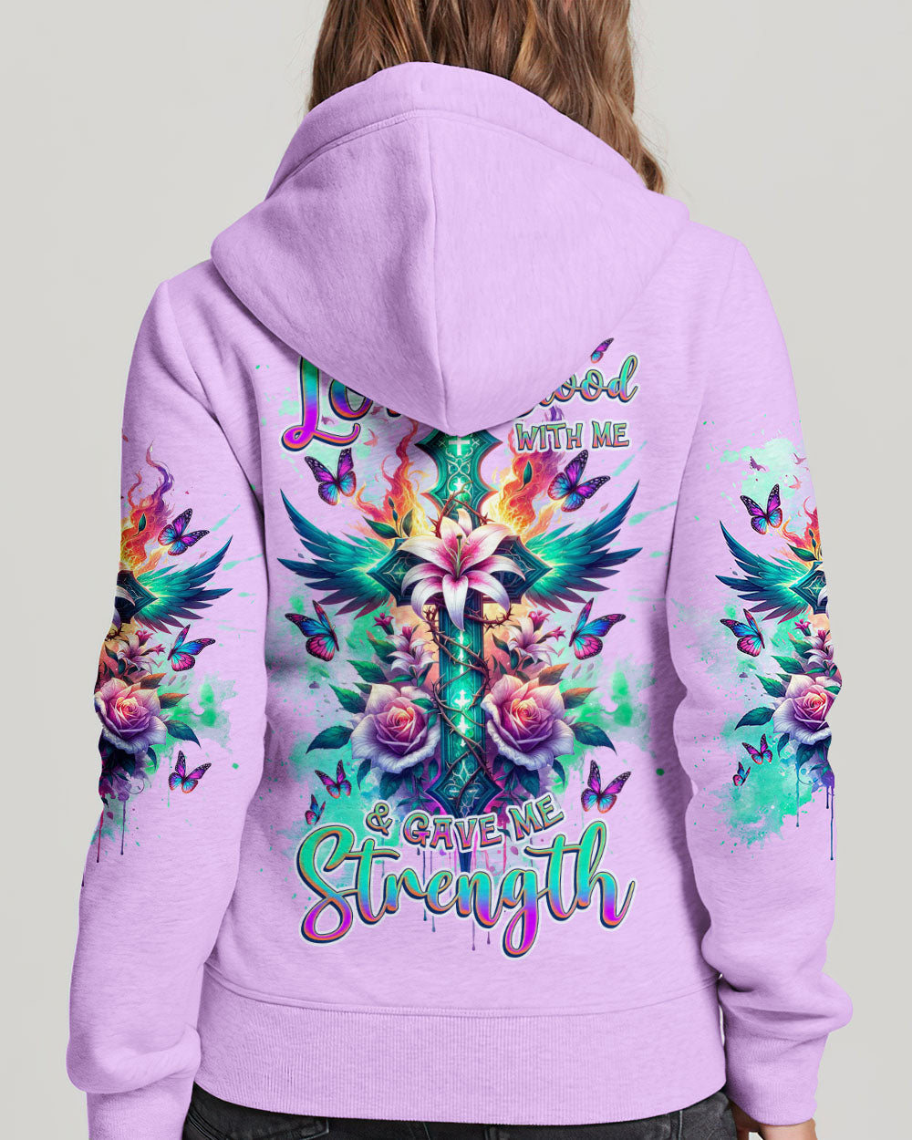 Lord Stood With Me Cross Wings Women's All Over Print Shirt - Tlnz2201248, easychoo.com