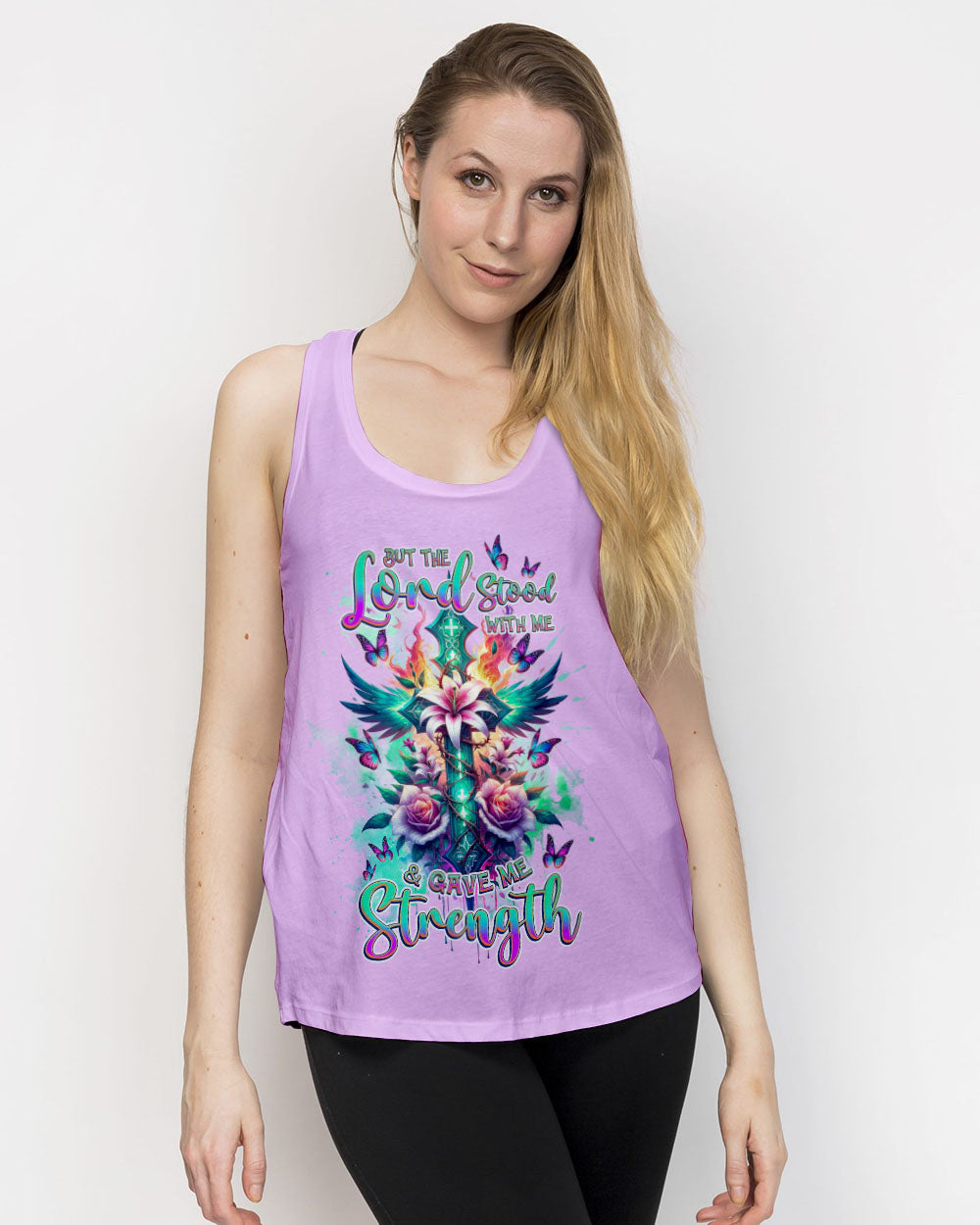 Lord Stood With Me Cross Wings Women's All Over Print Shirt - Tlnz2201248, easychoo.com