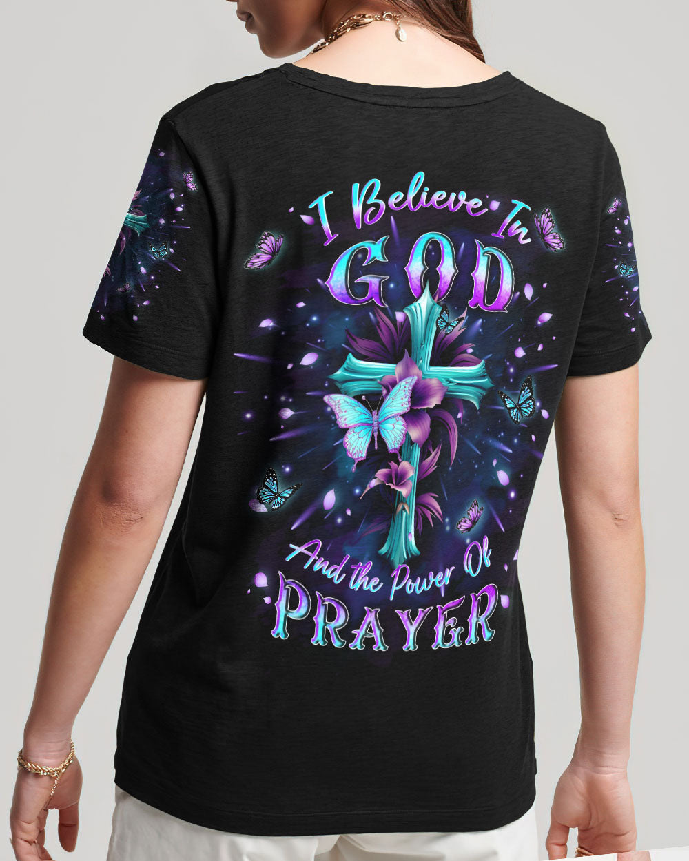 I Believe In God Women's All Over Print Shirt - Yhkd0311232, easychoo.com