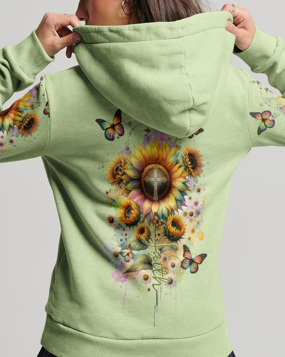 Faith Sunflower Women's All Over Print Shirt - Tltr0812234, easychoo.com