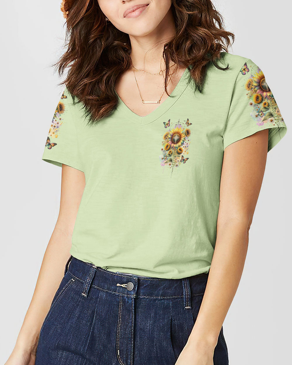 Faith Sunflower Women's All Over Print Shirt - Tltr0812234, easychoo.com