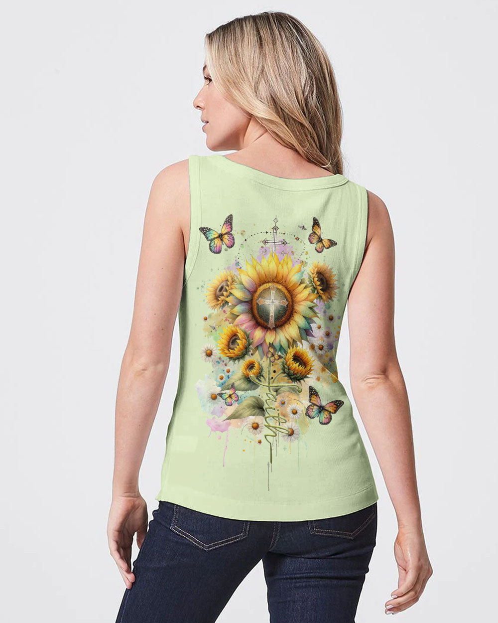 Faith Sunflower Women's All Over Print Shirt - Tltr0812234, easychoo.com