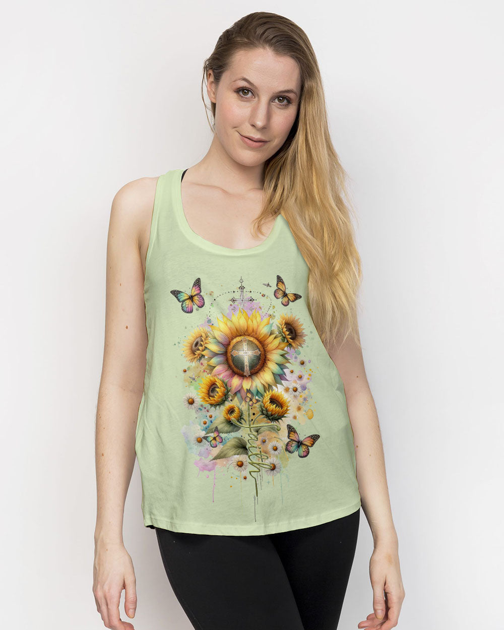 Faith Sunflower Women's All Over Print Shirt - Tltr0812234, easychoo.com