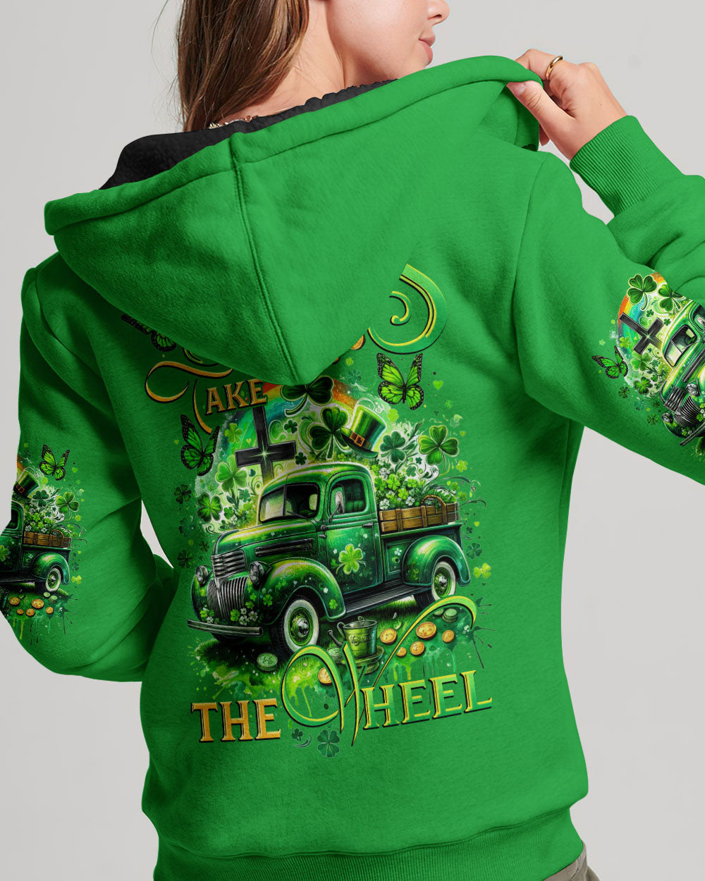 Jesus Take The Wheel Patrick's Day Women's All Over Print Shirt - Tytd0301242, easychoo.com