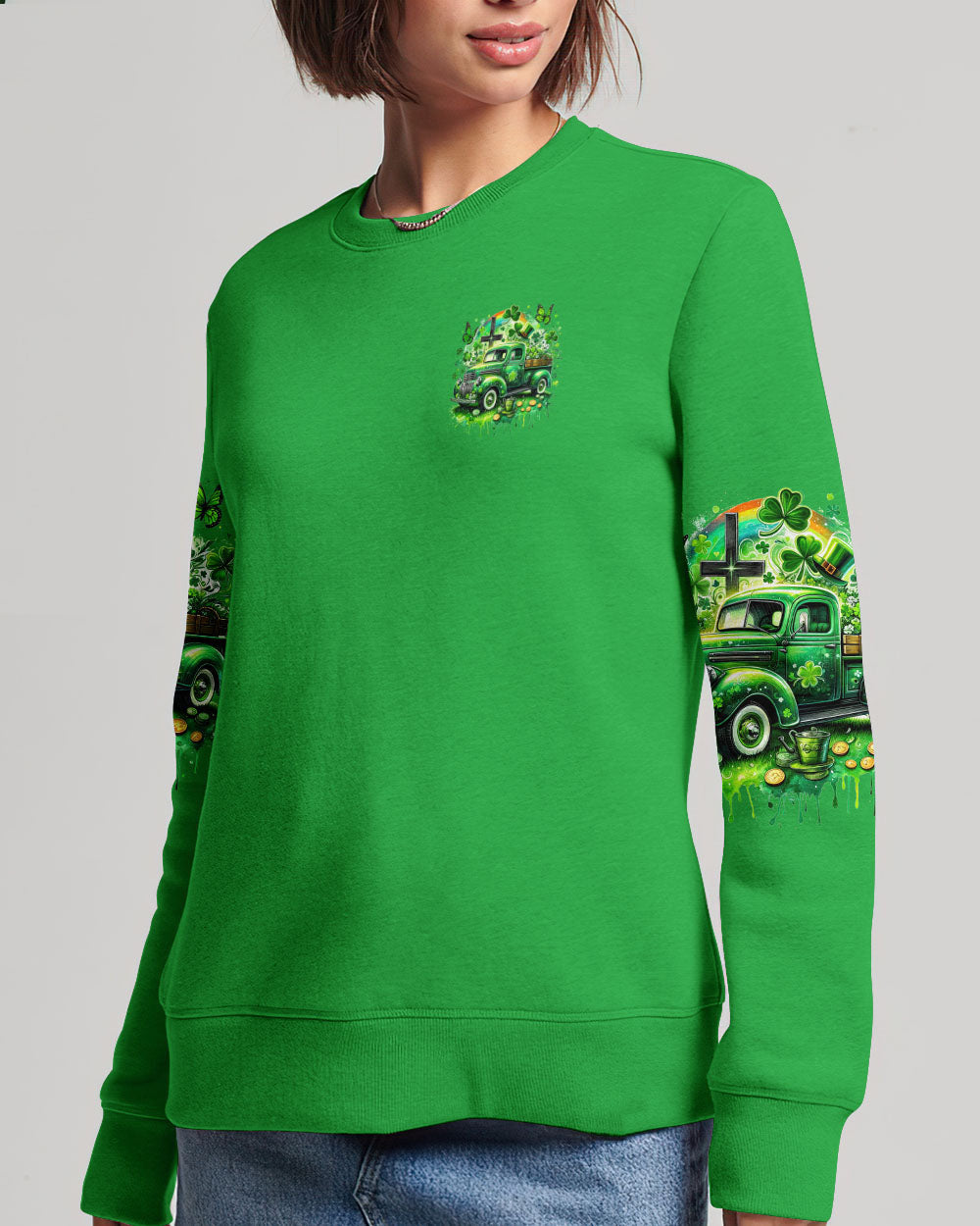Jesus Take The Wheel Patrick's Day Women's All Over Print Shirt - Tytd0301242, easychoo.com