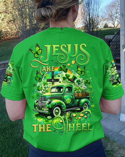 Jesus Take The Wheel Patrick's Day Women's All Over Print Shirt - Tytd0301242, easychoo.com