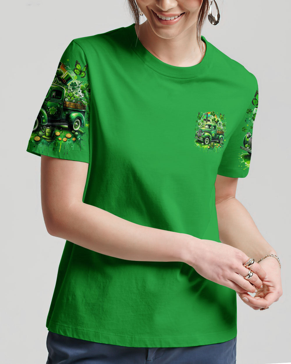 Jesus Take The Wheel Patrick's Day Women's All Over Print Shirt - Tytd0301242, easychoo.com