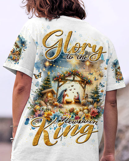 Glory To The NewBorn King Christmas Women's All Over Print Shirt - Tlnt0711232, easychoo.com