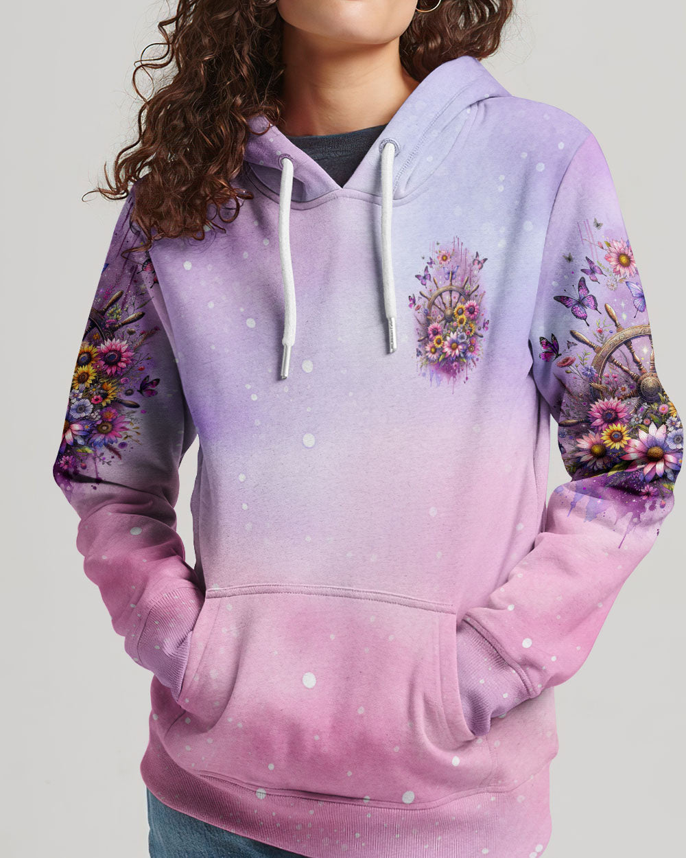 Jesus Take The Wheel Floral Women's All Over Print Shirt - Tlno2211234, easychoo.com