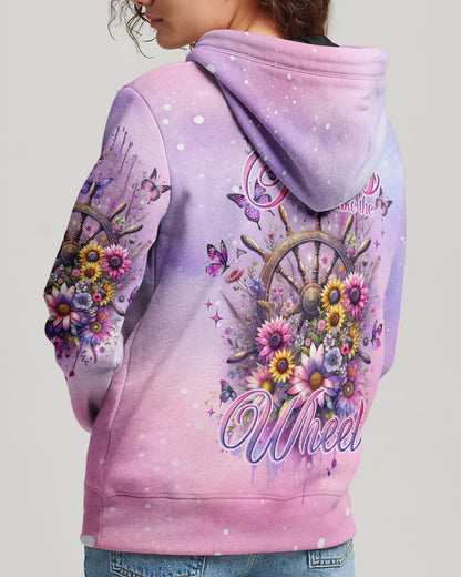 Jesus Take The Wheel Floral Women's All Over Print Shirt - Tlno2211234, easychoo.com